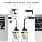 Type C & USB 3.0 Male to SATA 7