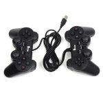 UCOM 2-in-1 PC Dual Shock Twin Joypad Wired USB Gaming Controller Black 2