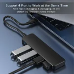 4 Port USB 3.0 Hub Splitter Multi Adapter 5Gbps High Speed PC Desktop Laptop 2
