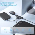 4 Port USB 3.0 Hub Splitter Multi Adapter 5Gbps High Speed PC Desktop Laptop 3