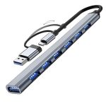 USB Hub 3.0 with 7 Ports, VIENON Aluminium USB C to USB 3.0 Hub