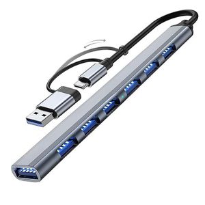 USB Hub 3.0 with 7 Ports, VIENON Aluminium USB C to USB 3.0 Hub