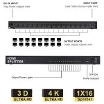 1x16 HDMI Splitter 4K HDMI Splitter 4