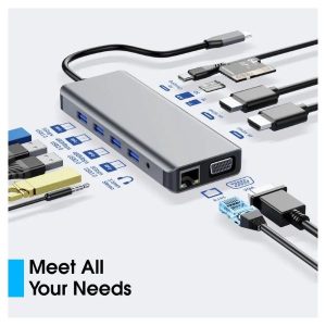 12 In 1 USB C HUB Type C New DOCKING STATION 2
