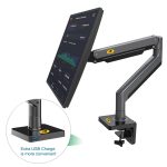 North Bayou G45 Full Motion Swivel Monitor Mount with Gas Spring for 27”-40” Monitors- Black 4