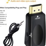 HDMI to VGA Adapter with 3.5mm Audio Port Out 3