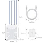 Outdoor WiFi 6 Extender Long Range, Outdoor Wireless Access Point, AX3000 5