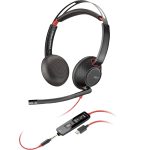 Plantronics Poly Blackwire 5220 Stereo USB-C On Ear Wired Headphones