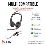 Plantronics Poly Blackwire 5220 Stereo USB-C On Ear Wired Headphones 2