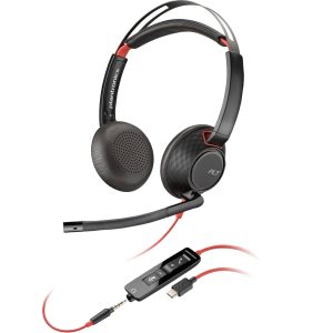 Plantronics Poly Blackwire 5220 Stereo USB-C On Ear Wired Headphones