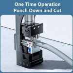 Speed Termination Keystone Tool for 90° Angled RJ45 Jacks, Professional Ethernet Punch Down Tool for Cat5e, Cat6 & Cat6a, Heavy Duty Network Cable Crimper & Wire Cutter 7