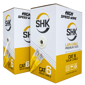 SHK High Speed Wire Cat 6 Solid LAN Cable boxes (305 meters)